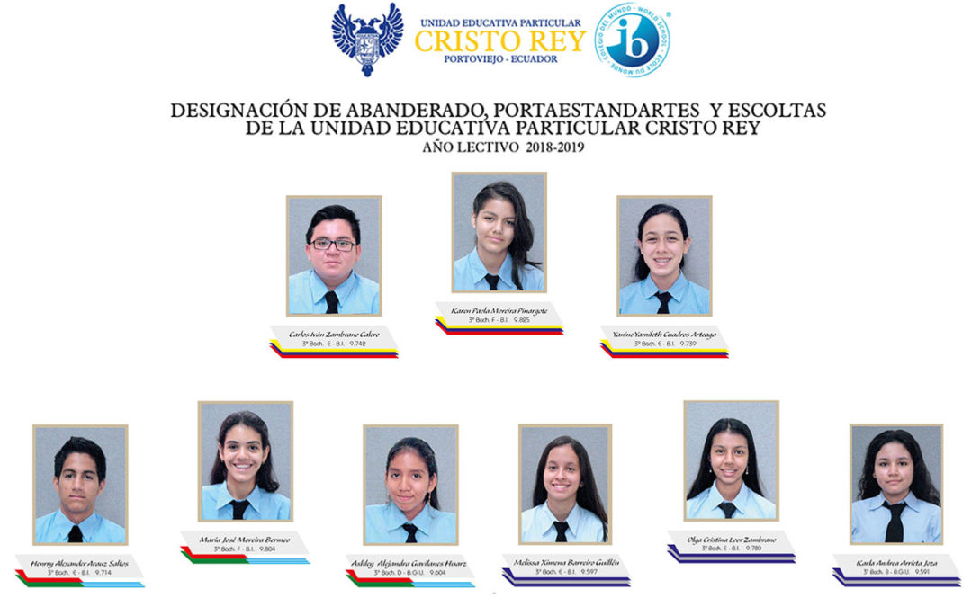 UECR designó abanderados y escoltas período 2018-2019